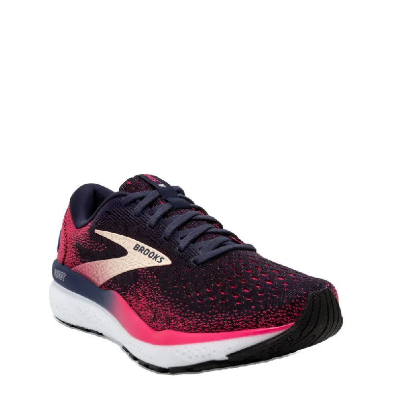 Brooks Women's Ghost 16 Sneaker in Peacoat/Raspberry/Apricot Casual Loafer Style          