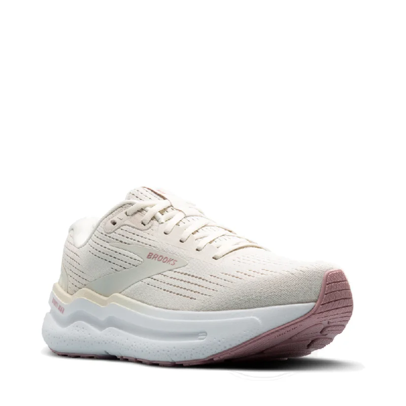 Brooks Women's Ghost Max 2 Sneaker in Coconut Milk/Gray/Zephyr Lightweight Tennis Sneaker Look Brooks Women's Ghost Max 2 Sneaker in Coconut Milk/Gray/Zephyr Lightweight Tennis Sneaker Look