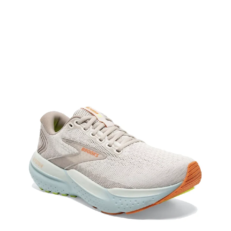 Brooks Women's Glycerin 21 Sneaker in Coconut/Aqua/Autumn Sunset Chunky Platform Sneaker Style  