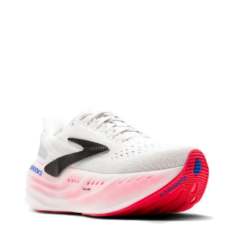 Brooks Women's Glycerin Max Sneakers in White/Black/Diva Pink Comfortable Derby Style  