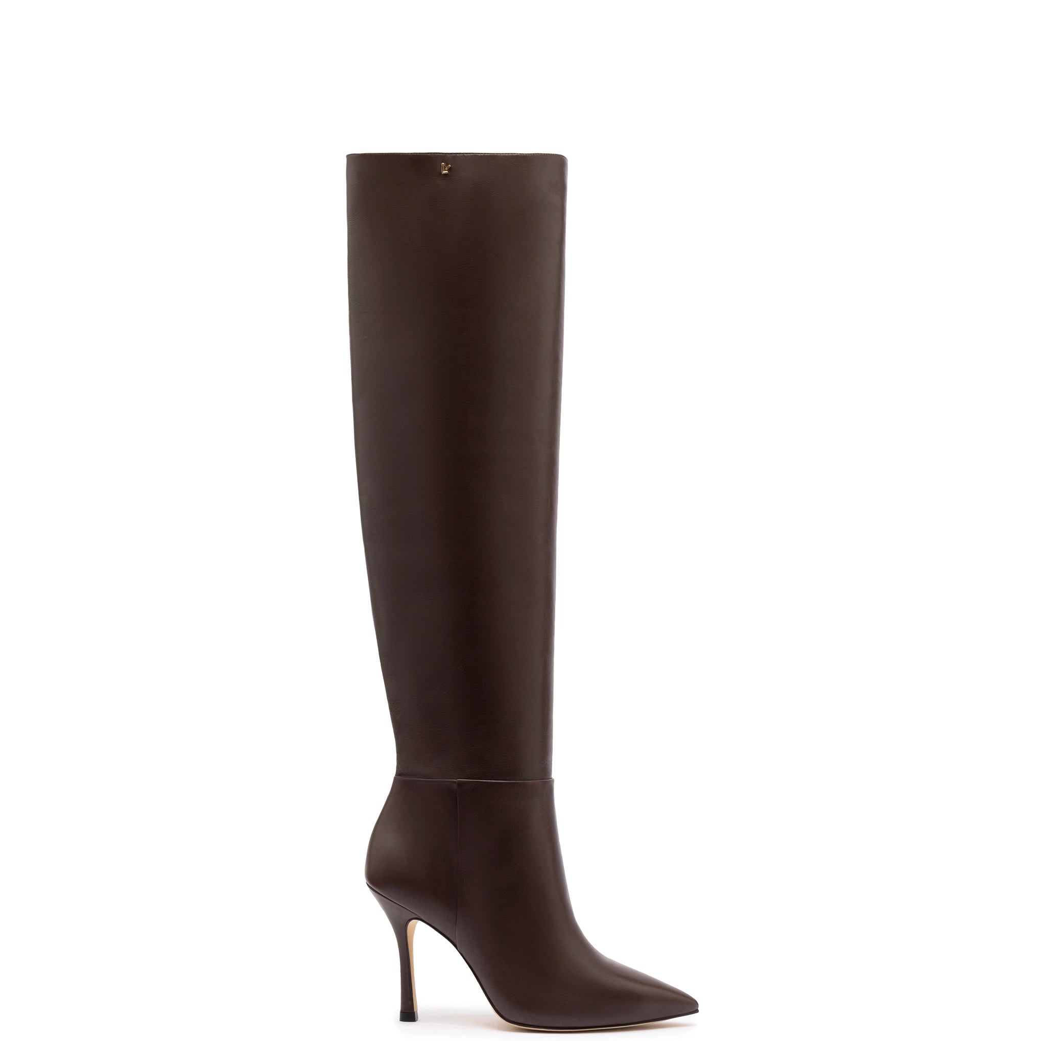 Kate Hi Boot In Brown Leather Quilted Shoe Design  