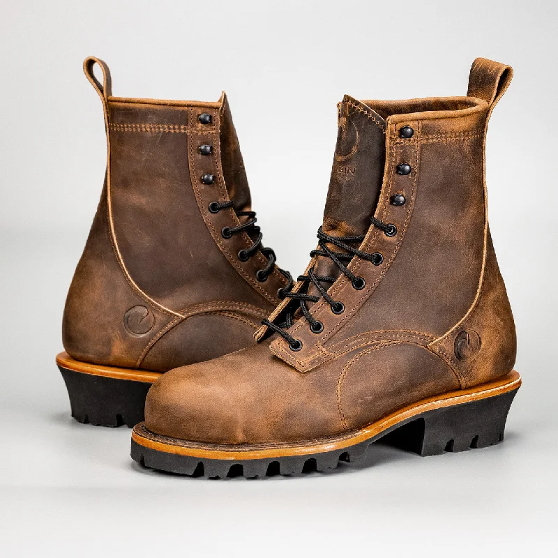 BUILT 8" WHISKEY - LOGGER - DISCONTINUED Two - Tone Shoe Design  