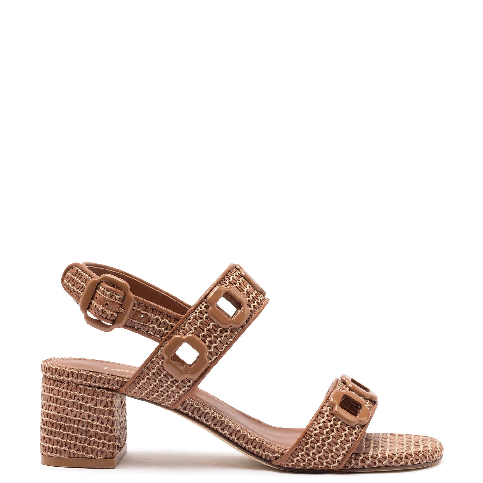 Milan Sandal In Caramel Wave Raffia Desert Boot Utility Style  