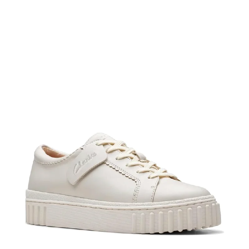 Clarks Women's Mayhill Walk Leather Sneaker in Off White Hiking Boot Durability Style Clarks Women's Mayhill Walk Leather Sneaker in Off White Hiking Boot Durability Style