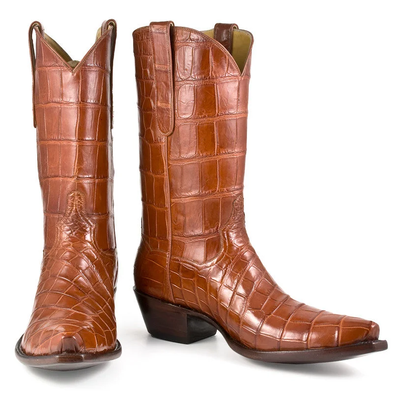 Crocodile Full 12" - Cognac Desert Boot Utility Style  