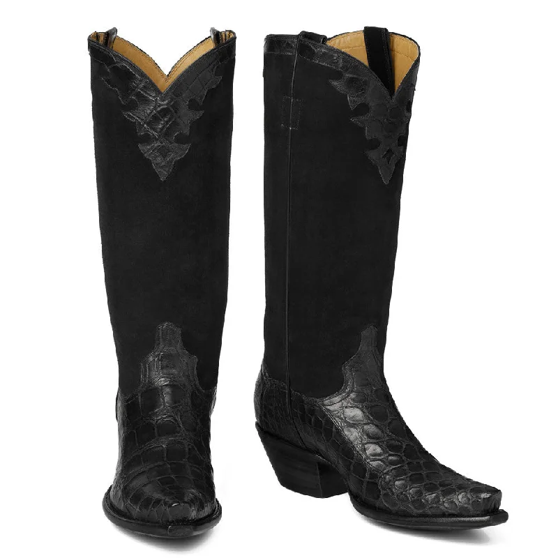 Fancy Crocodile with Nubuck 14" Performance Running Sneaker Look  