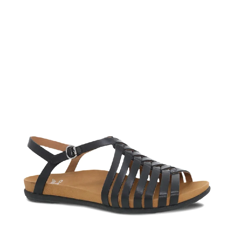 Dansko Women's Jennifer Sandal in Black Hip - Hop Sneaker Style  