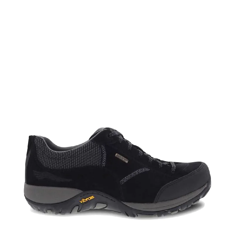 Dansko Women's Paisley Waterproof Lace in Black Rubber - Sole Plimsoll Look  