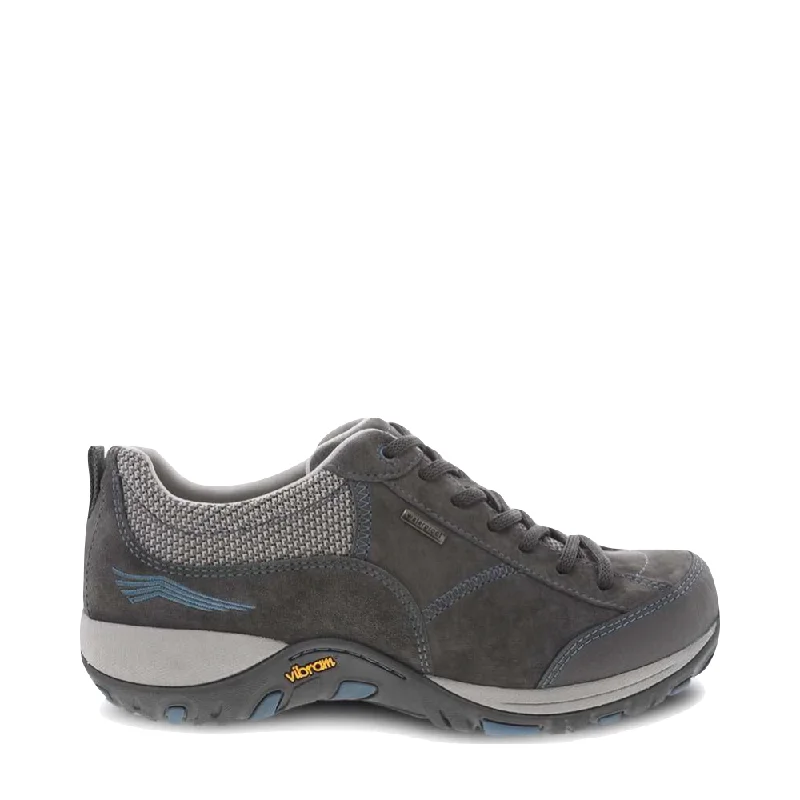 Dansko Women's Paisley Waterproof Lace in Grey Embroidered Cowboy Boot Design  