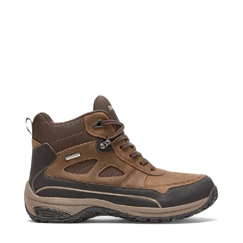 Dunham Men's Cloud Plus Mid II Waterproof Boot in Brown Brogue Oxford Aesthetic 