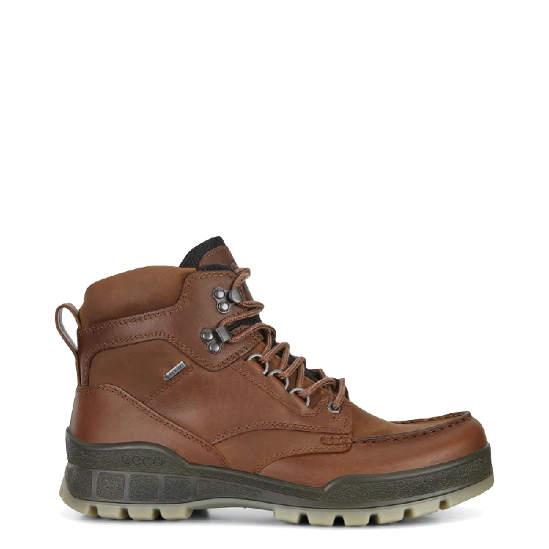 Ecco Men's Track 25 High GTX Waterproof Leather Boot in Bison Brown Mod Oxford Design Ecco Men's Track 25 High GTX Waterproof Leather Boot in Bison Brown Mod Oxford Design