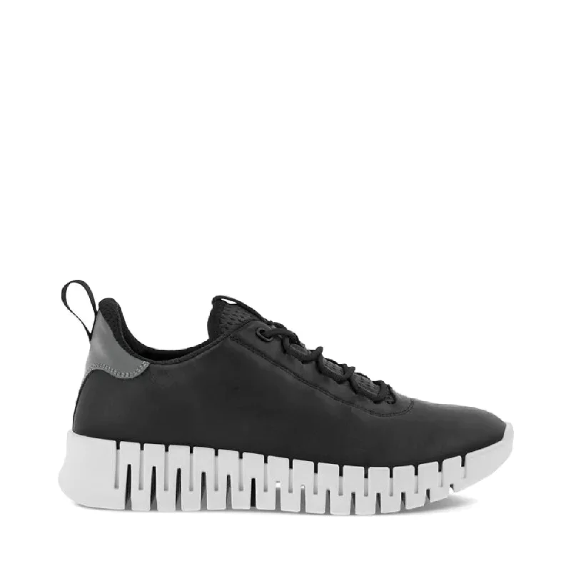 Ecco Women's Gruuv Sneaker in Black Two - Tone Shoe Design  