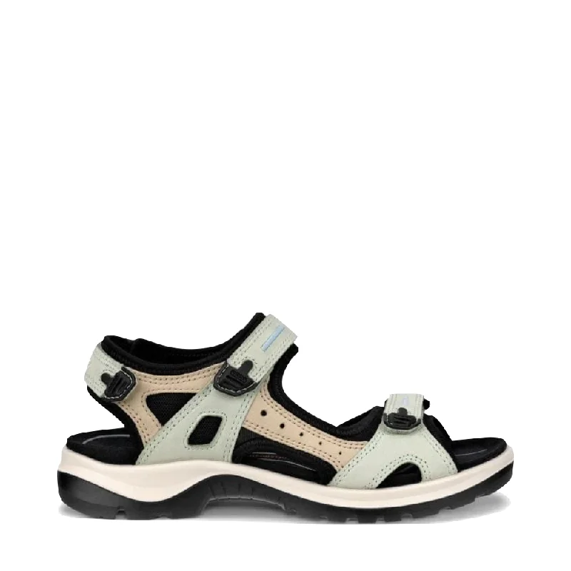Ecco Women's Yucatan Sandal in Matcha/Sand Ankle - High Military Boot Style  