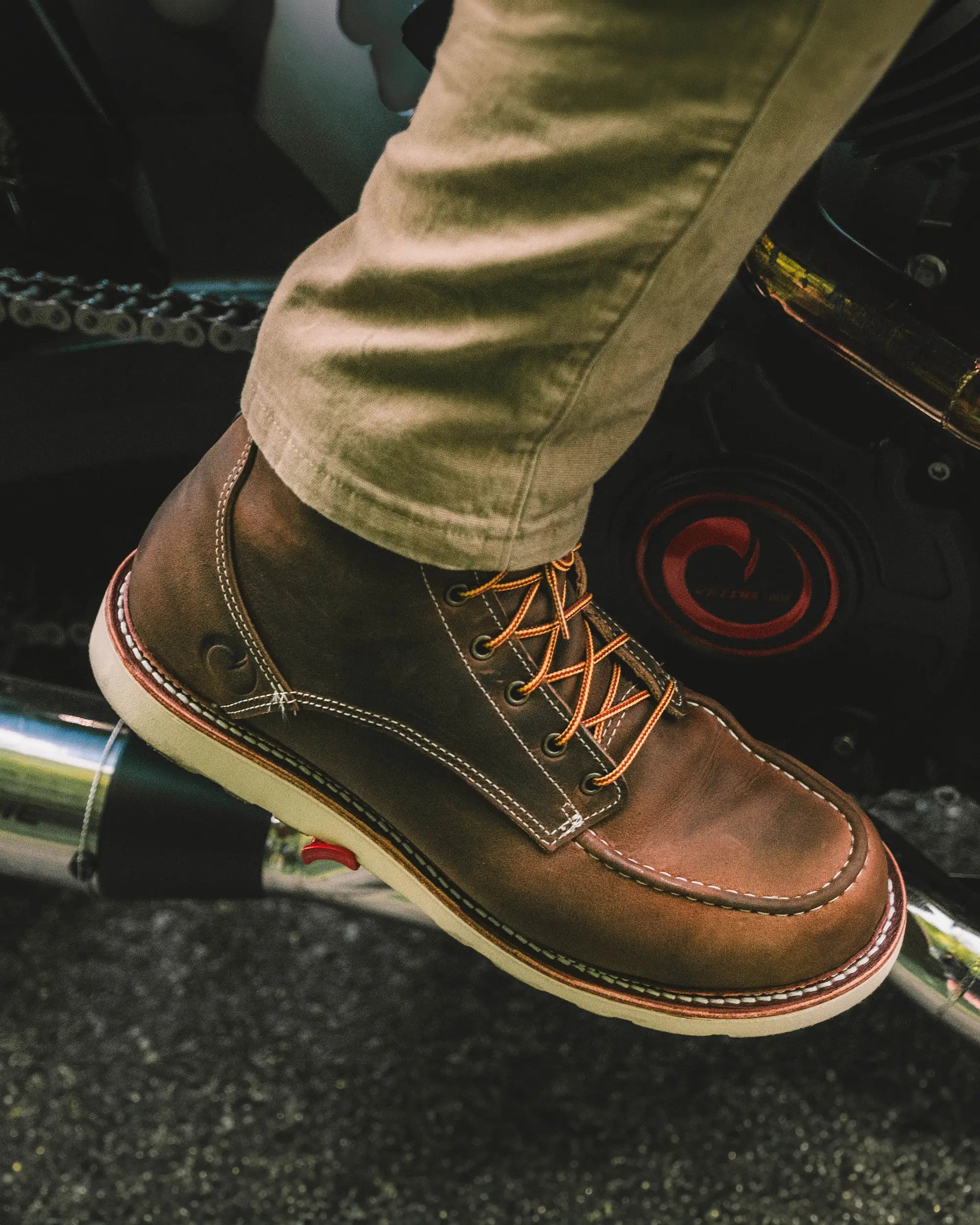 MAINE MOC TOE BOOT - NATURAL WEDGE SOLE Hemp - Material Shoe Style  