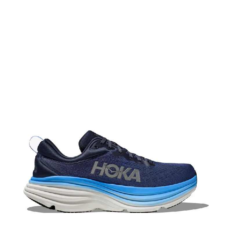 Hoka Men's Bondi 8 Running Sneaker in Outer Space/All Aboard Victorian - Era Boot Style Hoka Men's Bondi 8 Running Sneaker in Outer Space/All Aboard Victorian - Era Boot Style