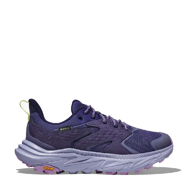 Hoka Women's Anacapa 2 Low GTX Sneaker in Meteor/Cosmic Sky Open - Lacing Derby Look Hoka Women's Anacapa 2 Low GTX Sneaker in Meteor/Cosmic Sky Open - Lacing Derby Look