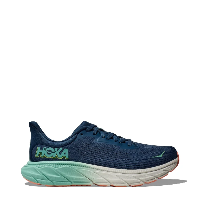 Hoka Women's Arahi 7 Sneaker in Midnight/Seafoam Moccasin Soft - Sole Style  