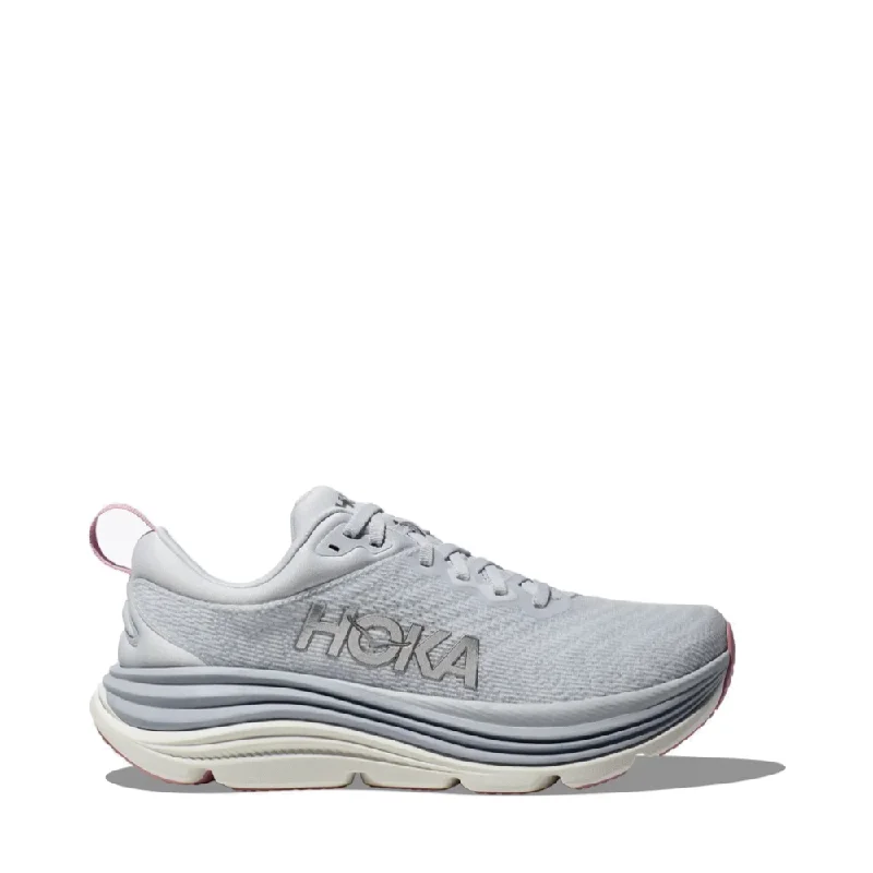 Hoka Women's Gaviota 5 Running Sneaker in Sea Ice/Pink Twilight Brogue Oxford Aesthetic 