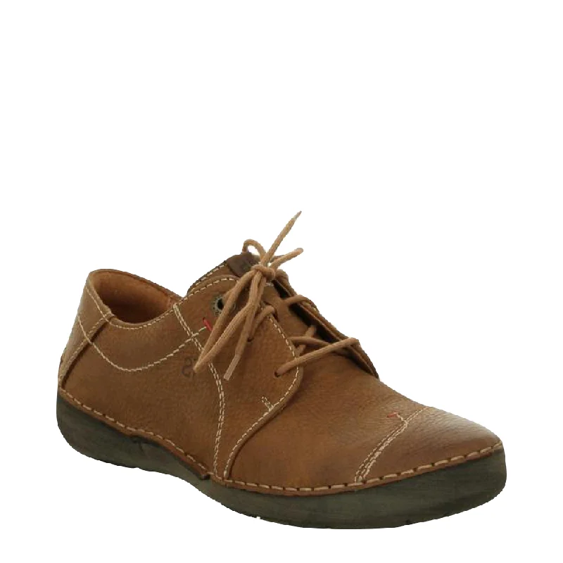 Josef Seibel Women's Fergey Nubuck Leather Lace in Castagne Brown Ivy League - Inspired Derby Look Josef Seibel Women's Fergey Nubuck Leather Lace in Castagne Brown Ivy League - Inspired Derby Look