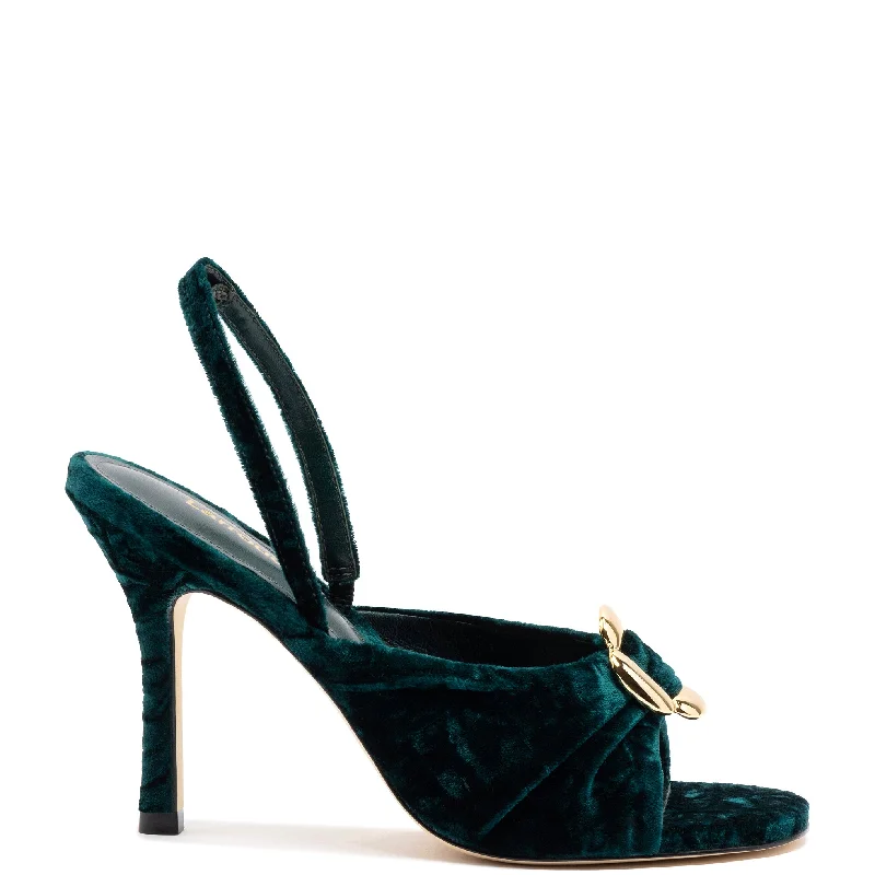 Mayfair Sandal In Jungle Velvet Victorian - Era Boot Style  