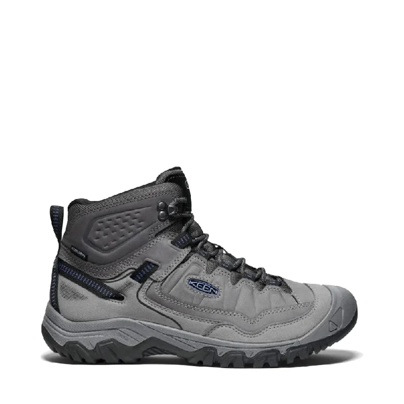 KEEN Men's Targhee IV Waterproof Hiking Boot in Steel Grey/Coronet Blue Victorian - Era Boot Style KEEN Men's Targhee IV Waterproof Hiking Boot in Steel Grey/Coronet Blue Victorian - Era Boot Style