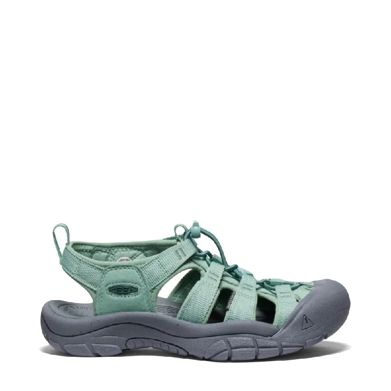 KEEN Women's Newport H2 Waterproof Sandal in Granite Green Quilted Shoe Design  