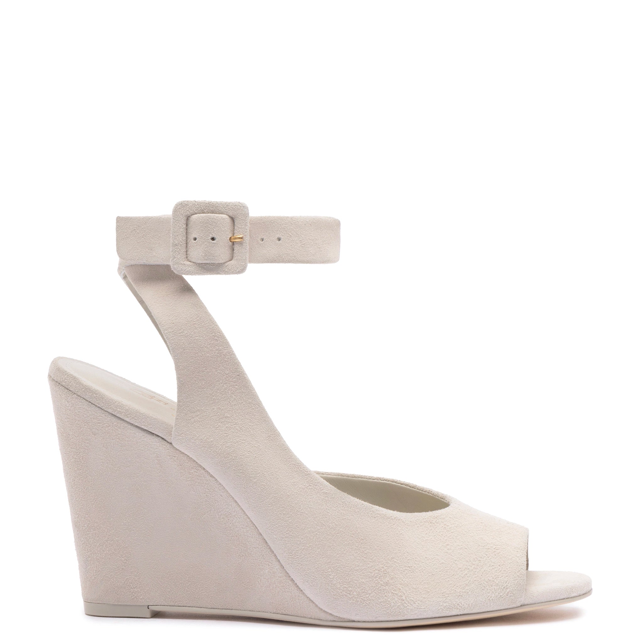 Deena By Larroudé Wedge Sandal In Mushroom Grey Suede Lightweight Tennis Sneaker Look Deena By Larroudé Wedge Sandal In Mushroom Grey Suede Lightweight Tennis Sneaker Look
