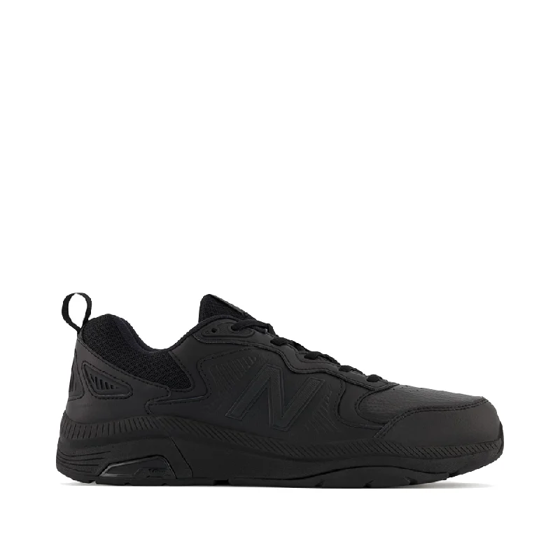New Balance Men's MX857V3 Slip Resistant Sneaker in Black Neon - Accent Sneaker Look  