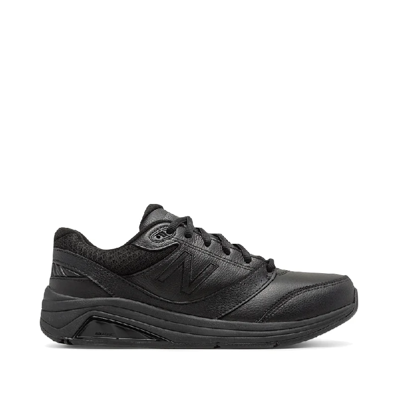 New Balance Women's 928v3 Leather Sneaker in Black Buckle -
