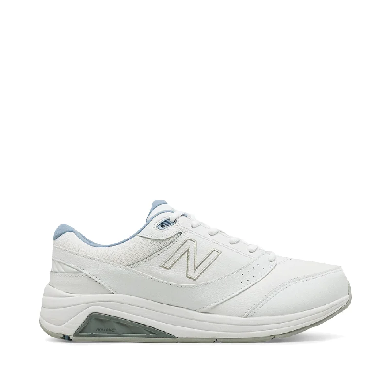 New Balance Women's 928v3 Leather Sneaker in White Upcycled Shoe Look  