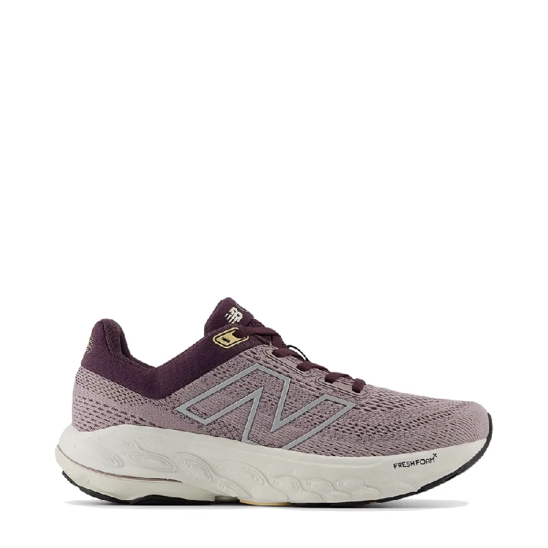 New Balance Women's Fresh Foam X 860v14 Sneaker in Ice Wine with Plum Brown and Silver Metallic Comfortable Derby Style New Balance Women's Fresh Foam X 860v14 Sneaker in Ice Wine with Plum Brown and Silver Metallic Comfortable Derby Style