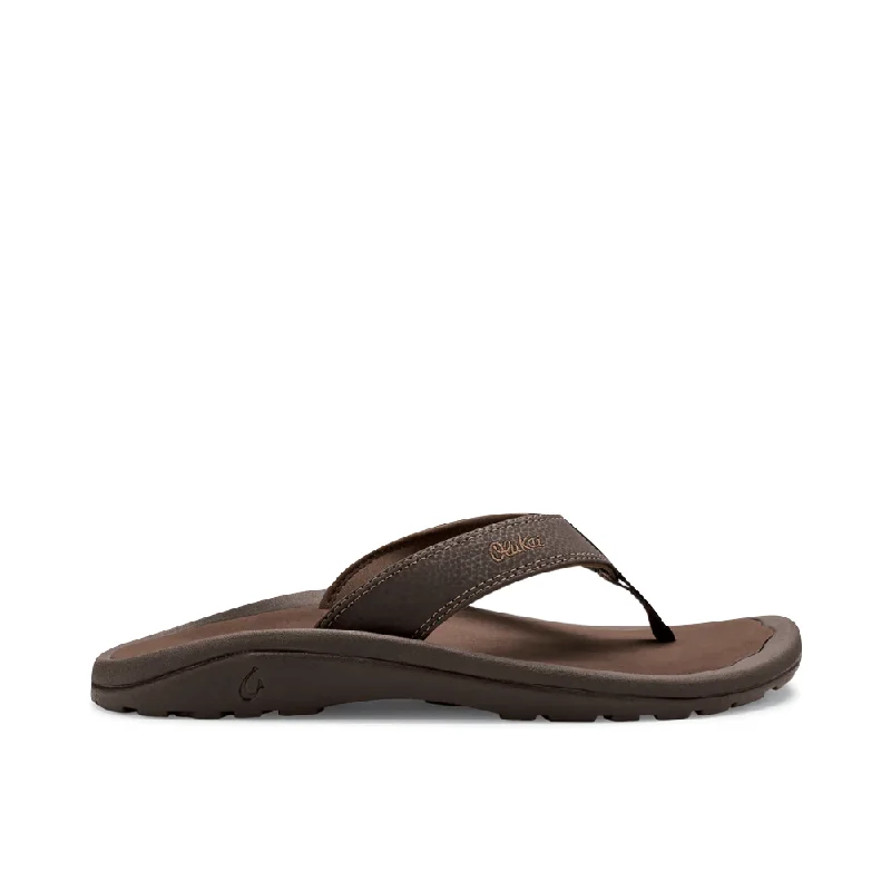 Olukai Men's Ohana Thong Sandal in Dark Java Performance Running Sneaker Look  