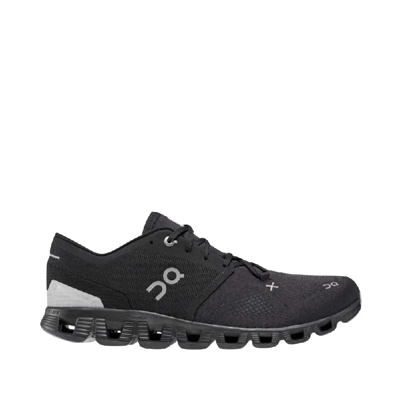 On Men's Cloud X3 Training Sneaker in Black Suede Desert Boot 