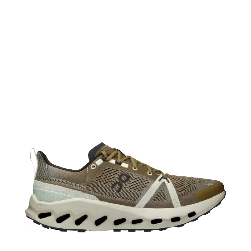 On Men's Cloudsurfer Trail Sneaker in Hunter/Ice Ivy League Loafer Look 