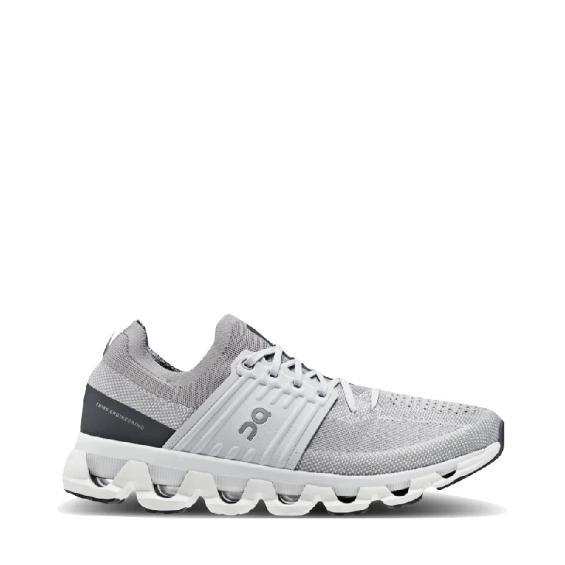 On Men's Cloudswift 3 Sneaker in Alloy/Glacier Skateboarding Sneaker Style  