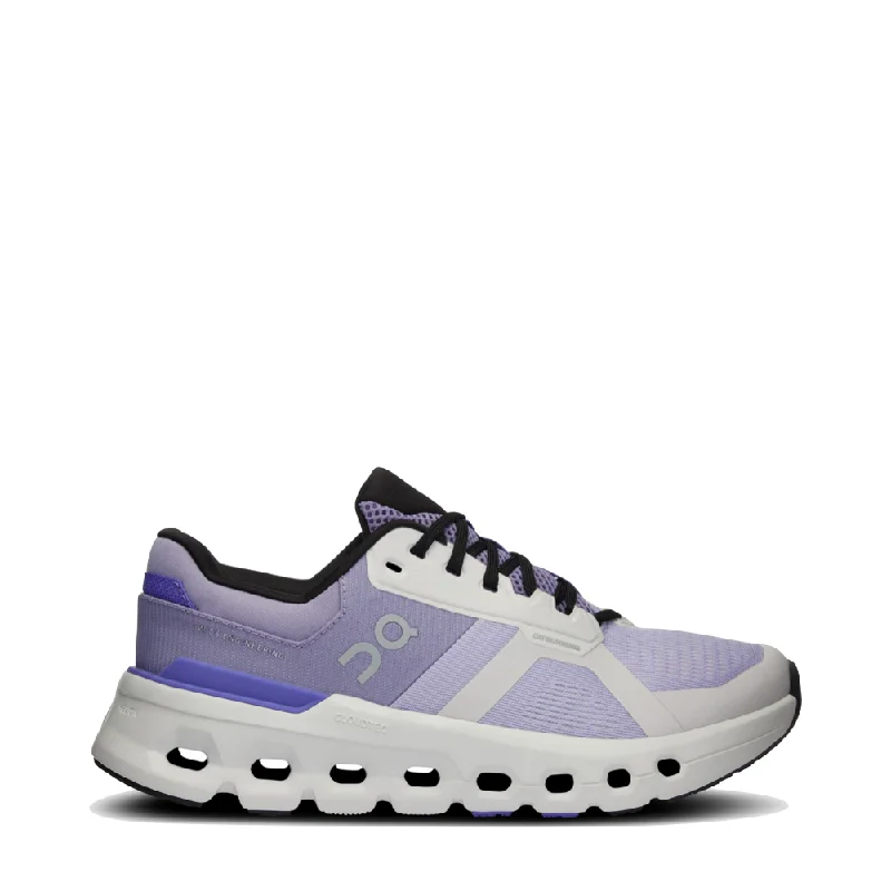 On Women's Cloudrunner 2 Sneaker in Nimbus/Blueberry Tech - Inspired Sneaker Look  