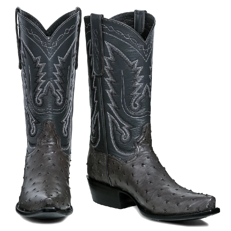 Ostrich El Rancho 12" - Anthracite Dressy Chelsea Boot Style 