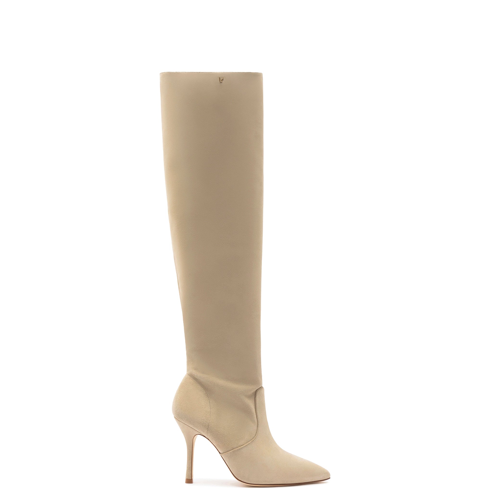 Kate Slouch Boot In Oyster Grey Suede Lightweight Tennis Sneaker Look  