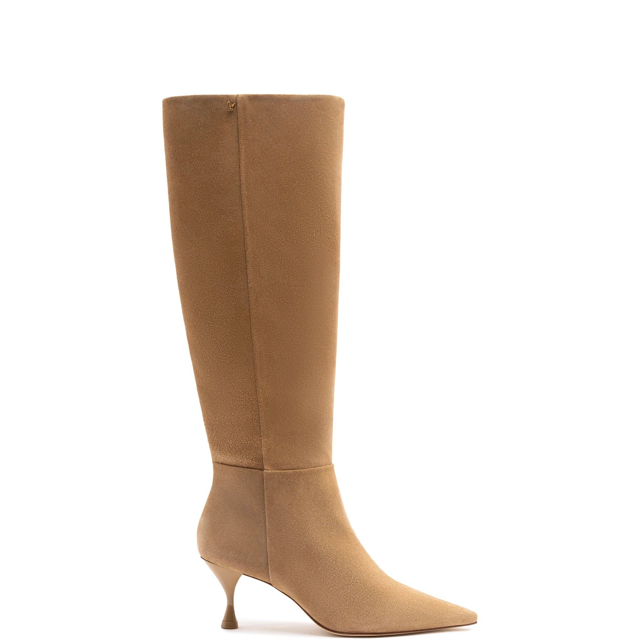 Georgia Boot In Peanut Suede Art Deco - Inspired Shoe Look  