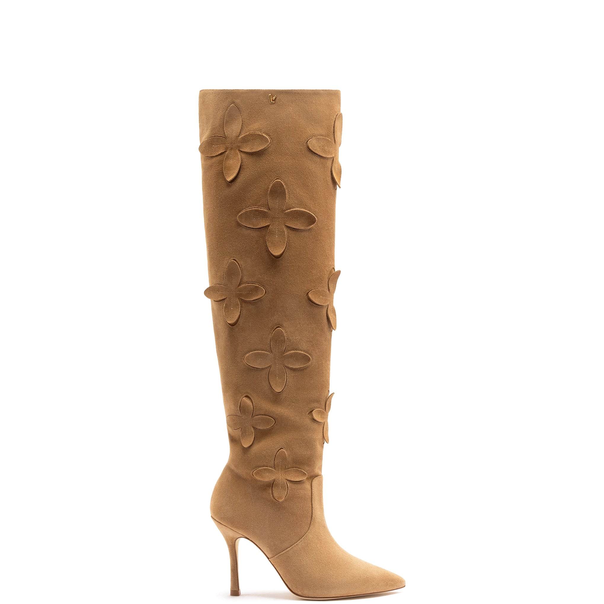 Julia Boot In Peanut Suede Edwardian Shoe Look  