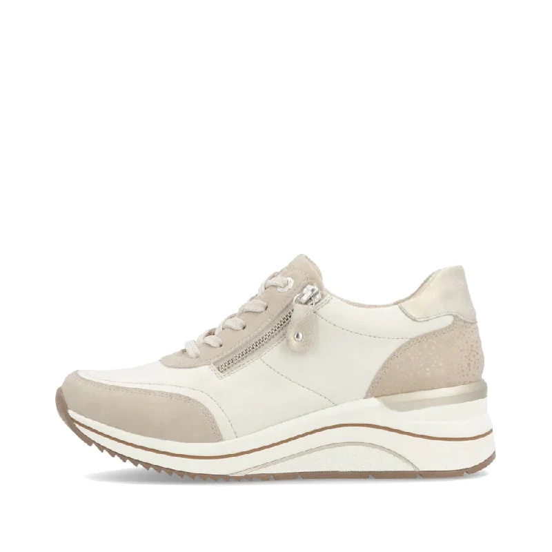 Remonte Women's Eleni 00 Wedge Sneaker in Ginger Zip - Up Boot Style  