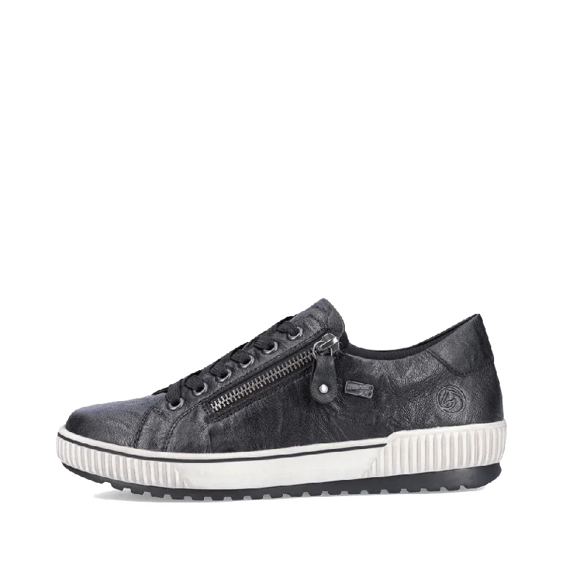 Remonte Women's Maditta 00 Waterproof Sneaker in Black Buckle -