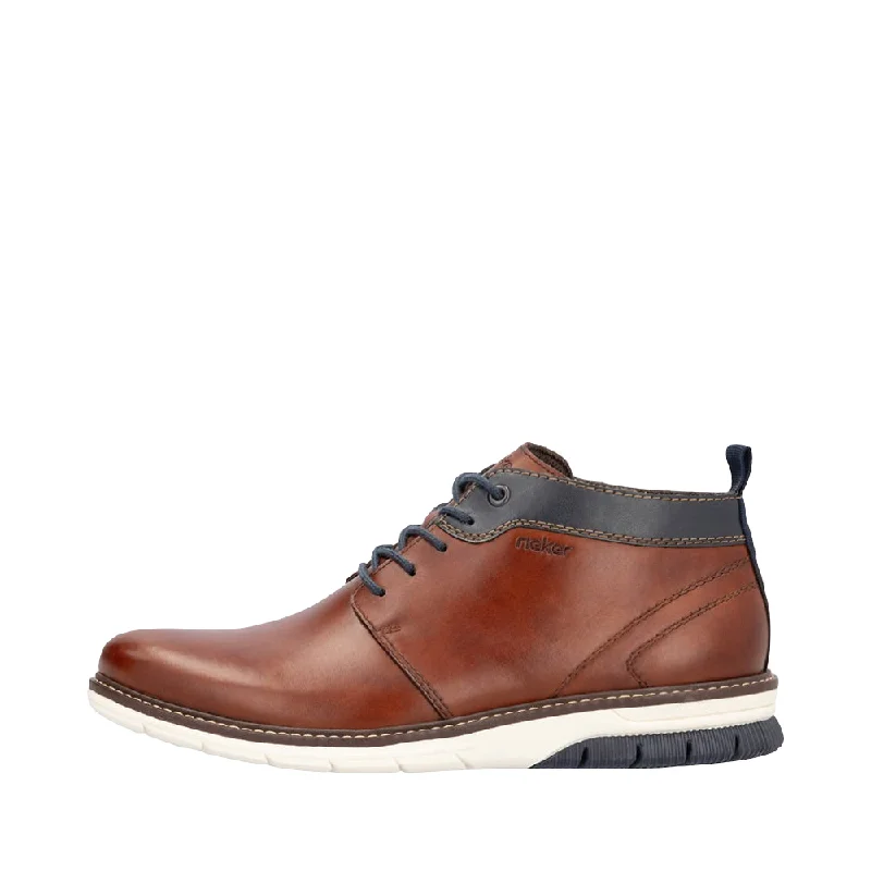 Rieker Men's Dustin 17 Boot in Peanut Brown Neon - Accent Sneaker Look  