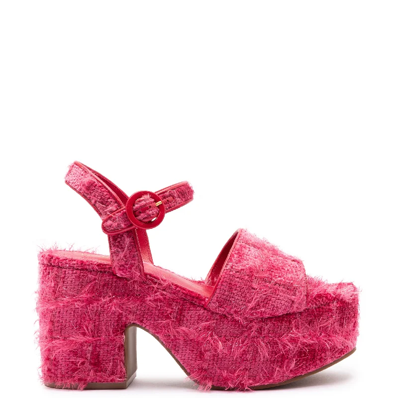 Miso Sandal In Rose Agami Velvet Vintage Oxford Appeal 