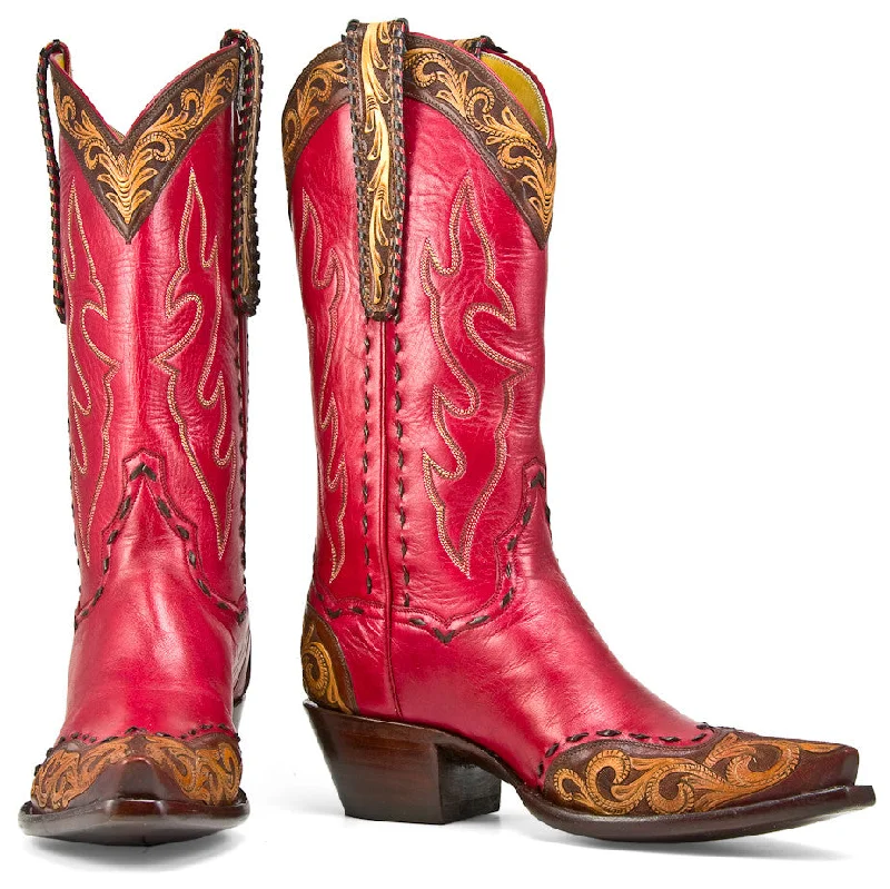 Saddle 12" Distressed Leather Shoe Style  