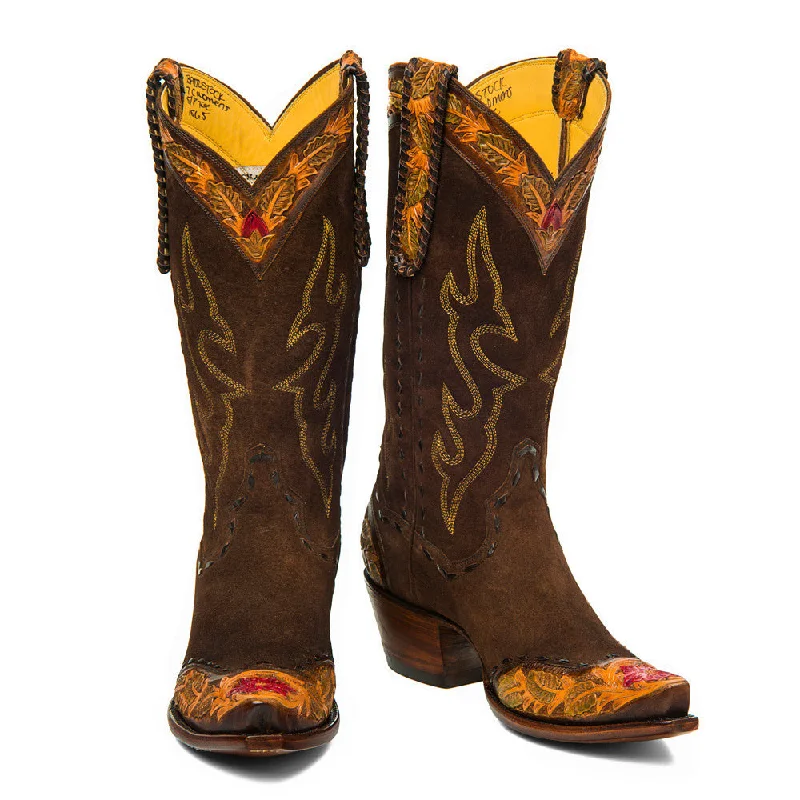 Saddle Floral 12" Elastic - Sided Chelsea Look  