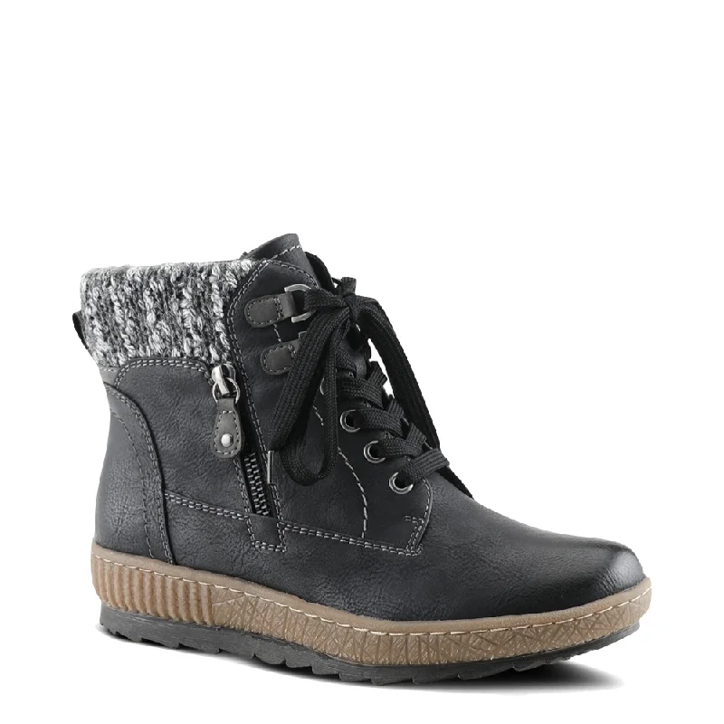 Spring Step Women's Karlene Side Zip Lace Waterproof Boots in Black Camouflage Print Boot Style Spring Step Women's Karlene Side Zip Lace Waterproof Boots in Black Camouflage Print Boot Style
