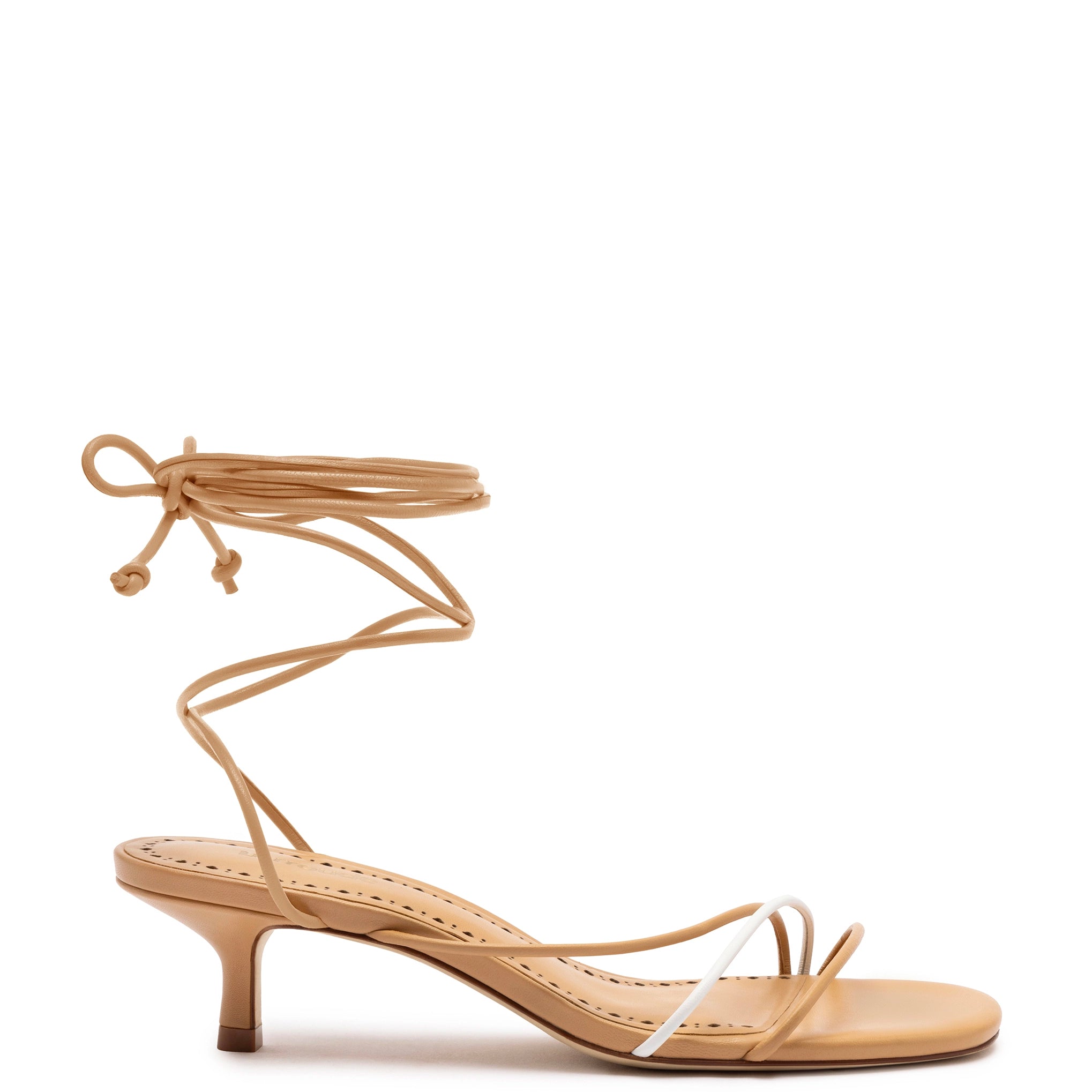 Sara Sandal In Tan Leather Performance Running Sneaker Look  