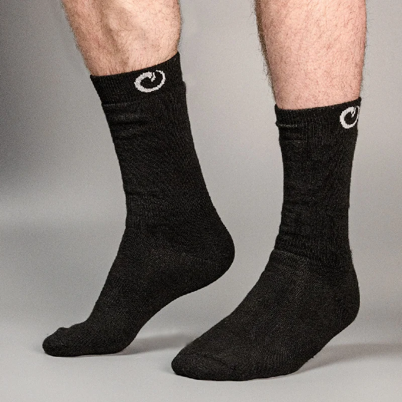 The Basic Sock-Black Single - Buckle Monk Look  