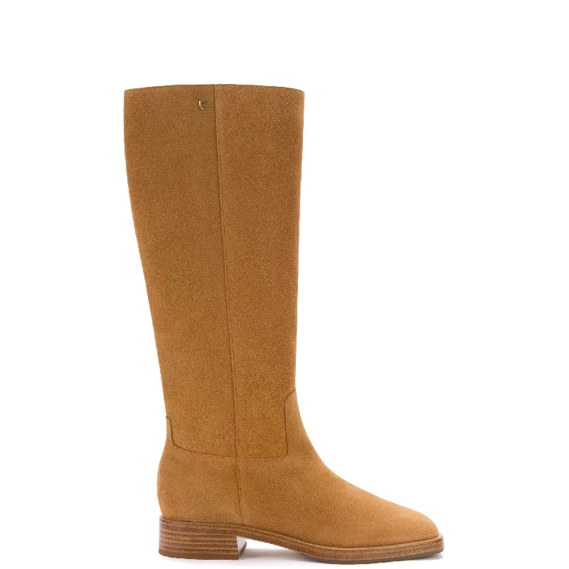 Anne Boot In Toasted Suede Striped Shoe Style  